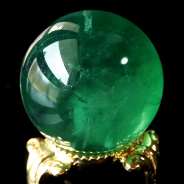グリーン フローライト AAA 丸玉 直径 スフィア 台座 蛍石 天然石 1点もの パワーストーン Fluorite