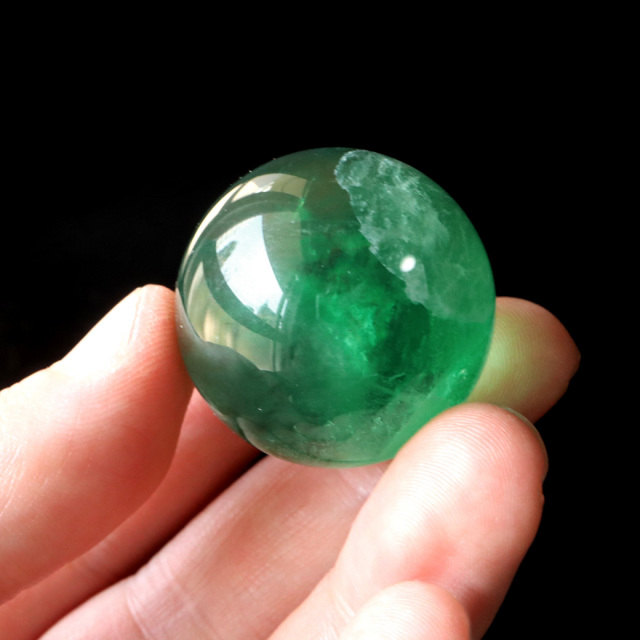 グリーン フローライト AAA 丸玉 直径 スフィア 台座 蛍石 天然石 1点もの パワーストーン Fluorite