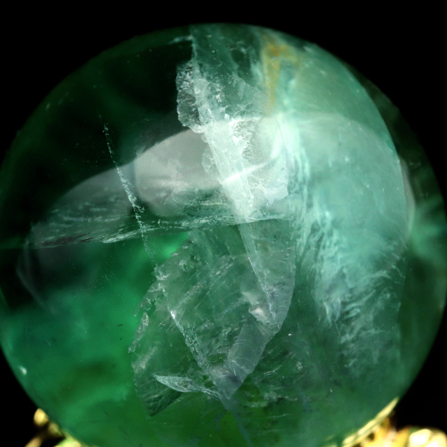 グリーン フローライト AAA 丸玉 直径 スフィア 台座 蛍石 天然石 1点もの パワーストーン Fluorite