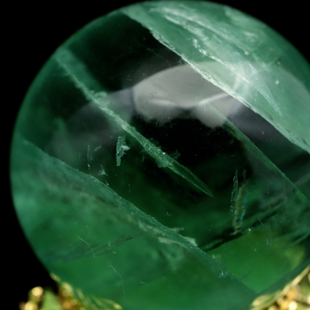 グリーン フローライト AAA 丸玉 直径 スフィア 台座 蛍石 天然石 1点もの パワーストーン Fluorite