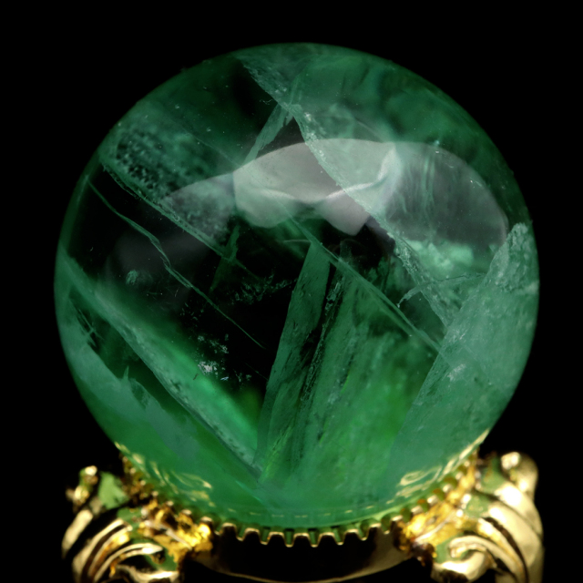 グリーン フローライト AAA 丸玉 直径 スフィア 台座 蛍石 天然石 1点もの パワーストーン Fluorite