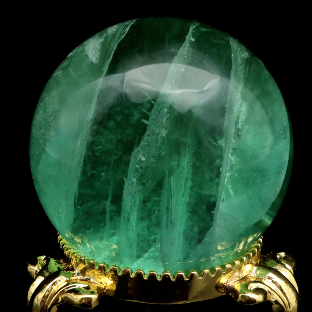 グリーン フローライト AAA 丸玉 直径 スフィア 台座 蛍石 天然石 1点もの パワーストーン Fluorite
