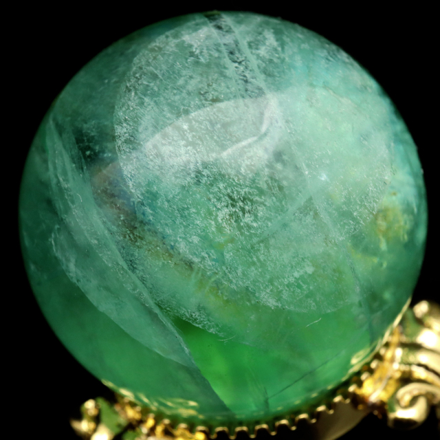 グリーン フローライト AAA 丸玉 直径 スフィア 台座 蛍石 天然石 1点もの パワーストーン Fluorite