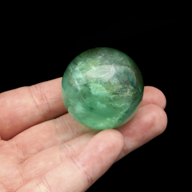 グリーン フローライト AAA 丸玉 直径 スフィア 台座 蛍石 天然石 1点もの パワーストーン Fluorite