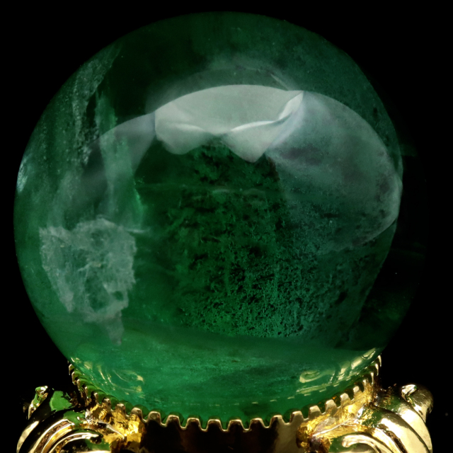 グリーン フローライト AAA 丸玉 直径 スフィア 台座 蛍石 天然石 1点もの パワーストーン Fluorite