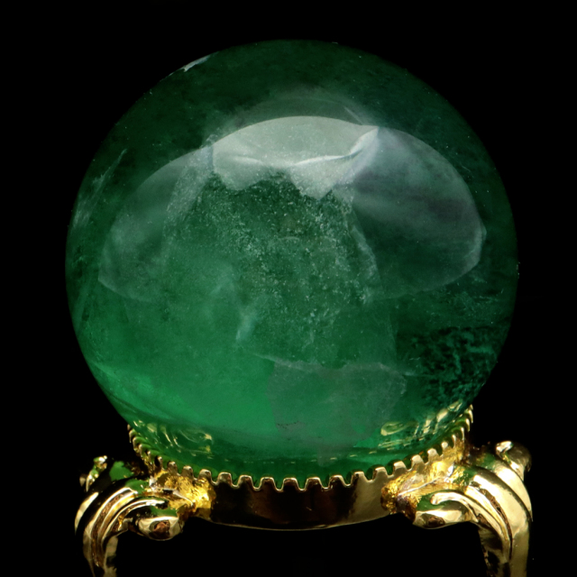 グリーン フローライト AAA 丸玉 直径 スフィア 台座 蛍石 天然石 1点もの パワーストーン Fluorite