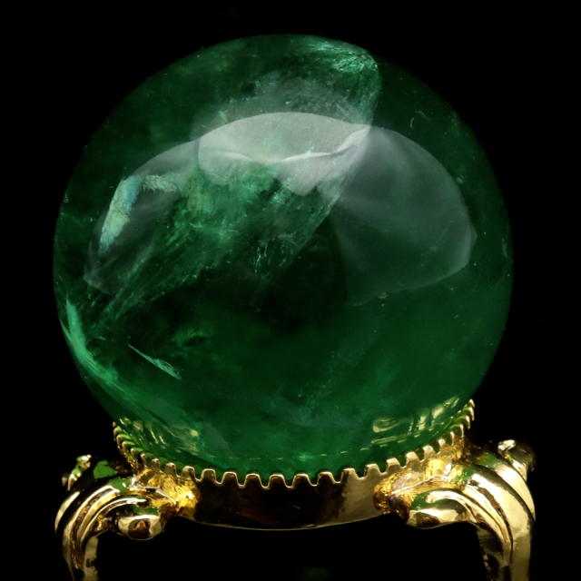 グリーン フローライト AAA 丸玉 直径 スフィア 台座 蛍石 天然石 1点もの パワーストーン Fluorite