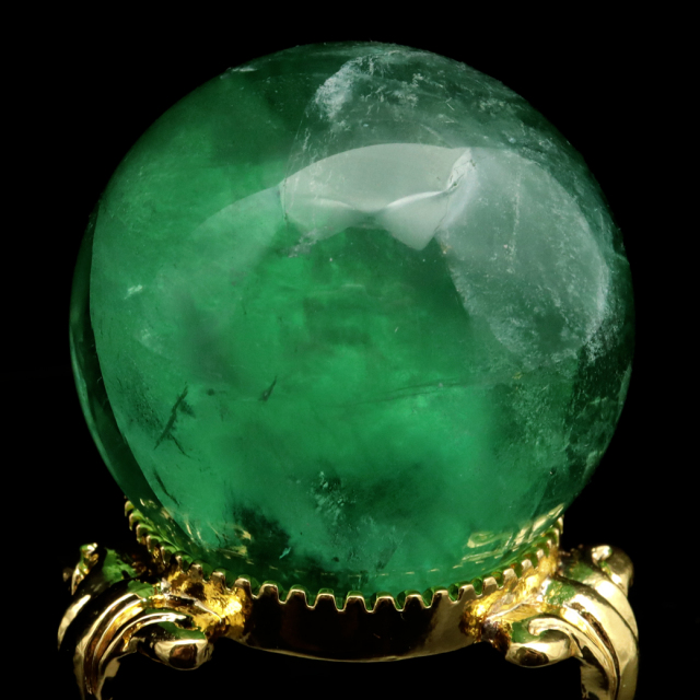 グリーン フローライト AAA 丸玉 直径 スフィア 台座 蛍石 天然石 1点もの パワーストーン Fluorite
