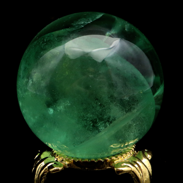 グリーン フローライト AAA 丸玉 直径 スフィア 台座 蛍石 天然石 1点もの パワーストーン Fluorite