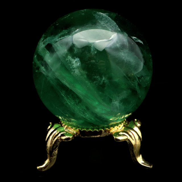 グリーン フローライト AAA 丸玉 直径 スフィア 台座 蛍石 天然石 1点もの パワーストーン Fluorite