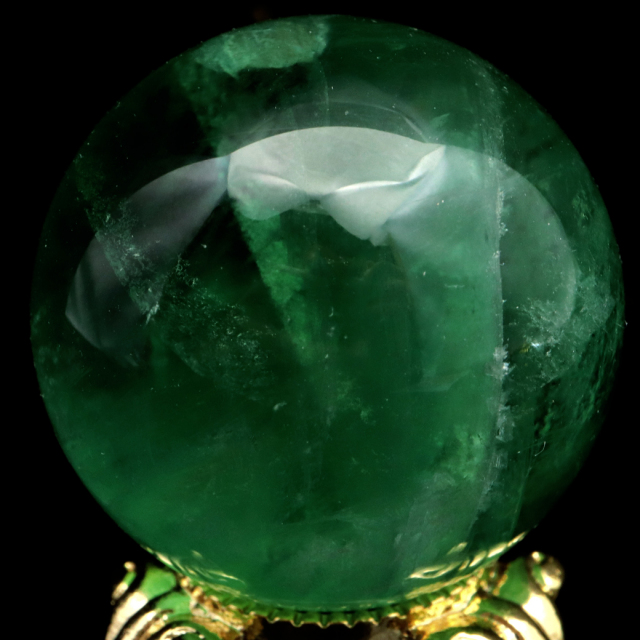グリーン フローライト AAA 丸玉 直径 スフィア 台座 蛍石 天然石 1点もの パワーストーン Fluorite