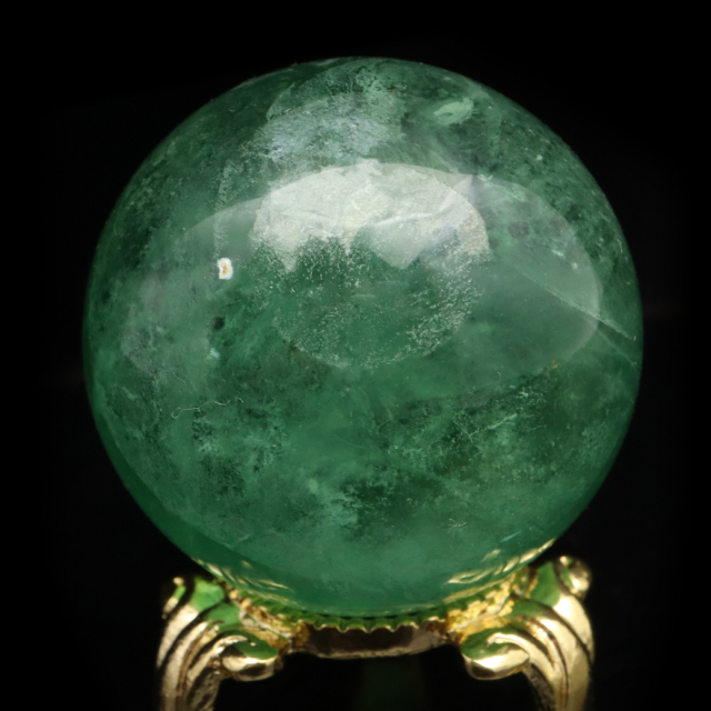 グリーン フローライト AAA 丸玉 直径 スフィア 台座 蛍石 天然石 1点もの パワーストーン Fluorite
