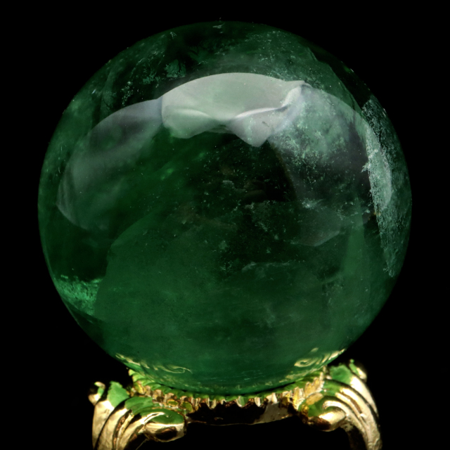 グリーン フローライト AAA 丸玉 直径 スフィア 台座 蛍石 天然石 1点もの パワーストーン Fluorite