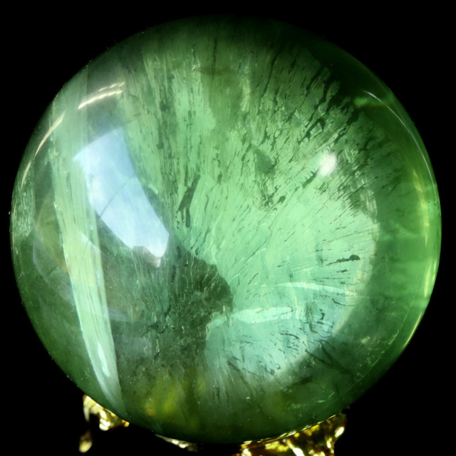 グリーン フローライト AAAAA 丸玉 直径 約51mm 虹入り レインボー