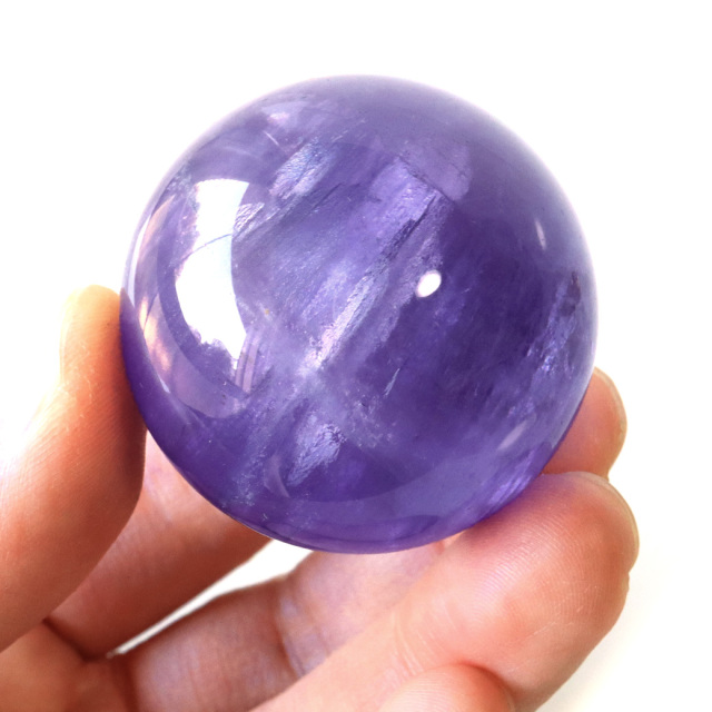 パープル フローライト AAAAA 丸玉 透明感あり スフィア 台座 蛍石 天然石 1点もの パワーストーン Fluorite
