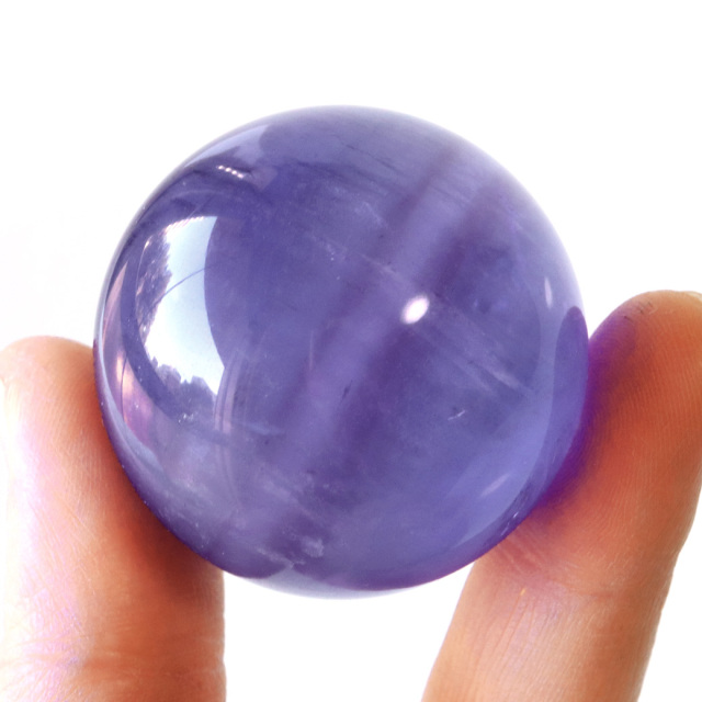 パープル フローライト AAAAA 丸玉 透明感あり スフィア 台座 蛍石 天然石 1点もの パワーストーン Fluorite