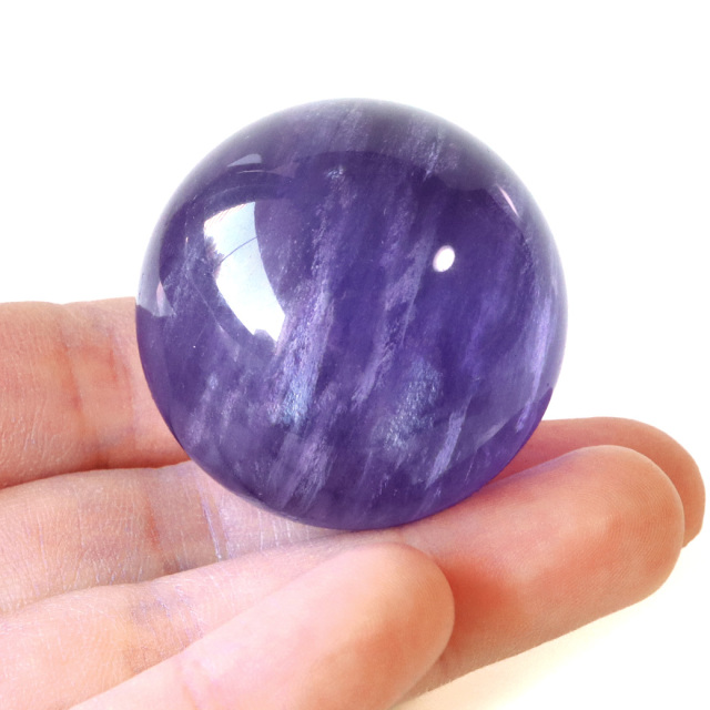 パープル フローライト AAAAA 丸玉 透明感あり スフィア 台座 蛍石 天然石 1点もの パワーストーン Fluorite