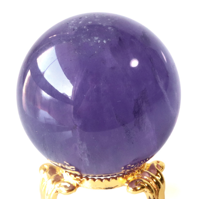 パープル フローライト AAAAA 丸玉 透明感あり スフィア 台座 蛍石 天然石 1点もの パワーストーン Fluorite