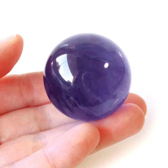 パープル フローライト AAAAA 丸玉 透明感あり スフィア 台座 蛍石 天然石 1点もの パワーストーン Fluorite