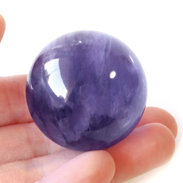 パープル フローライト AAAAA 丸玉 透明感あり スフィア 台座 蛍石 天然石 1点もの パワーストーン Fluorite