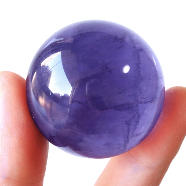 パープル フローライト AAAAA 丸玉 透明感あり スフィア 台座 蛍石 天然石 1点もの パワーストーン Fluorite