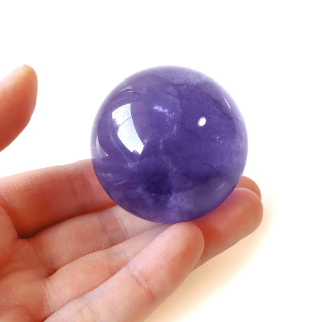 パープル フローライト AAAAA 丸玉 透明感あり スフィア 台座 蛍石 天然石 1点もの パワーストーン Fluorite