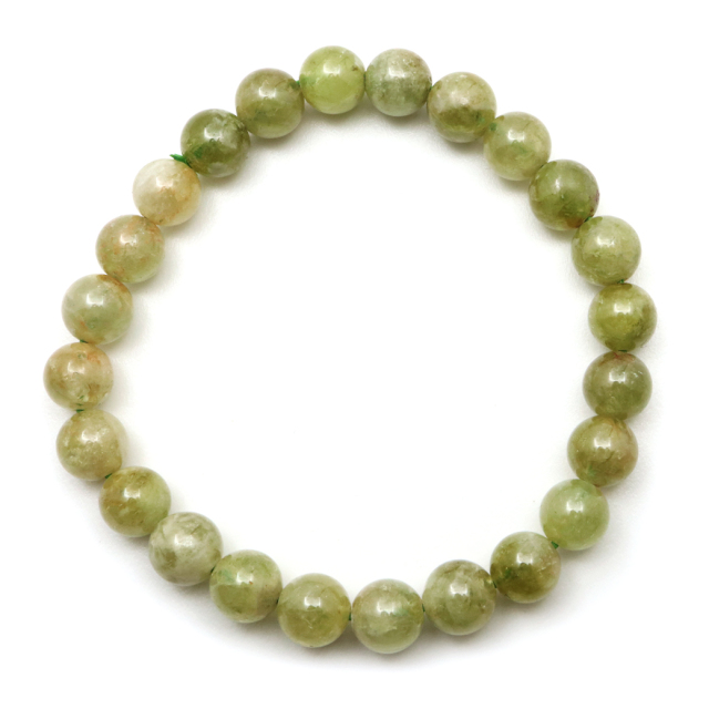 グリーングロッシュラーガーネット ブレスレット 喜ばそ K10YG 1.1g 