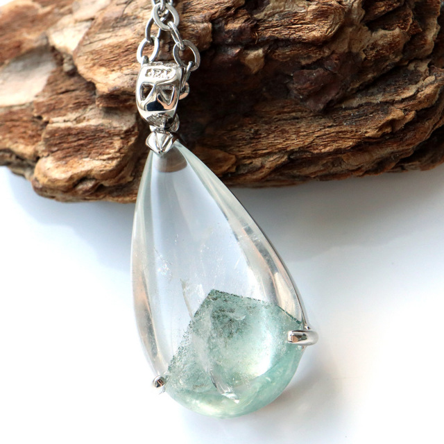 グリーンファントム クォーツ ペンダント Silver925 天然石 パワーストーン