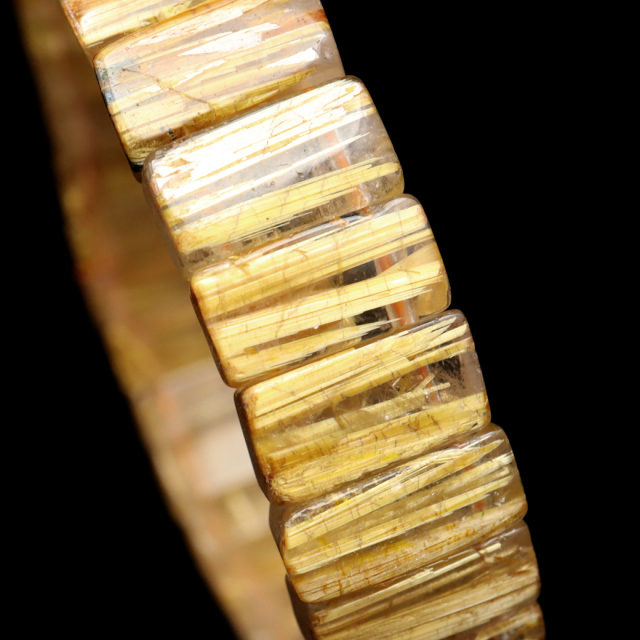 タイチン ルチルクォーツ AAAAA 1点物 バングル ブレスレット 金針 水晶 天然石 パワーストーン ゴールド 金運 仕事運 