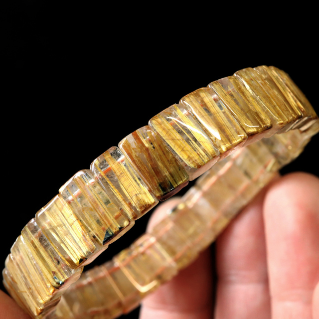 タイチン ルチルクォーツ AAAAA 1点物 バングル ブレスレット 金針 水晶 天然石 パワーストーン ゴールド 金運 仕事運 