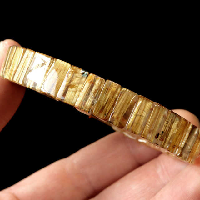 タイチン ルチルクォーツ AAAAA 1点物 バングル ブレスレット 金針 水晶 天然石 パワーストーン ゴールド 金運 仕事運 