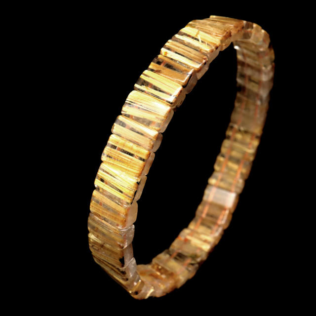 タイチン ルチルクォーツ AAAAA 1点物 バングル ブレスレット 金針