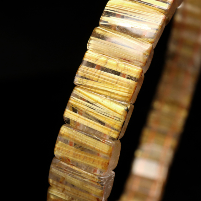 タイチン ルチルクォーツ AAAAA 1点物 バングル ブレスレット 金針