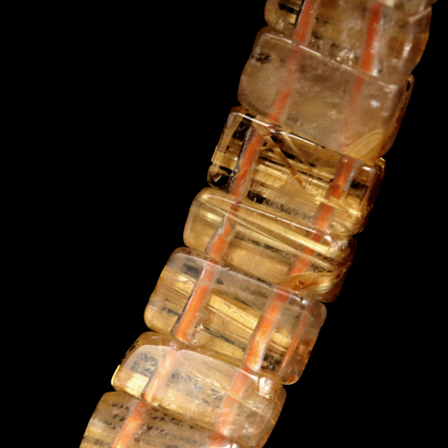 タイチン ルチルクォーツ AAAAA 1点物 バングル ブレスレット 金針