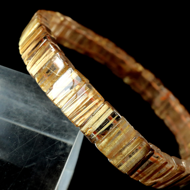 タイチン ルチルクォーツ AAAAA 1点物 バングル ブレスレット 金針