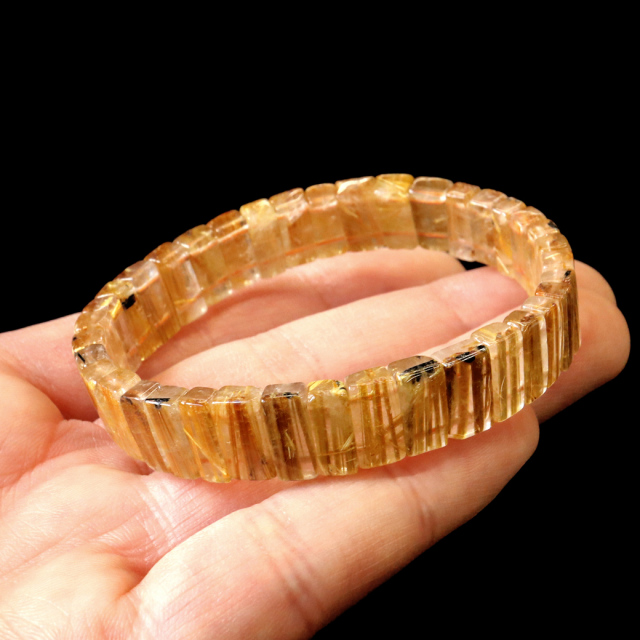 タイチン ルチルクォーツ AAAAA 1点物 バングル ブレスレット 金針 水晶 天然石 パワーストーン ゴールド 金運 仕事運 
