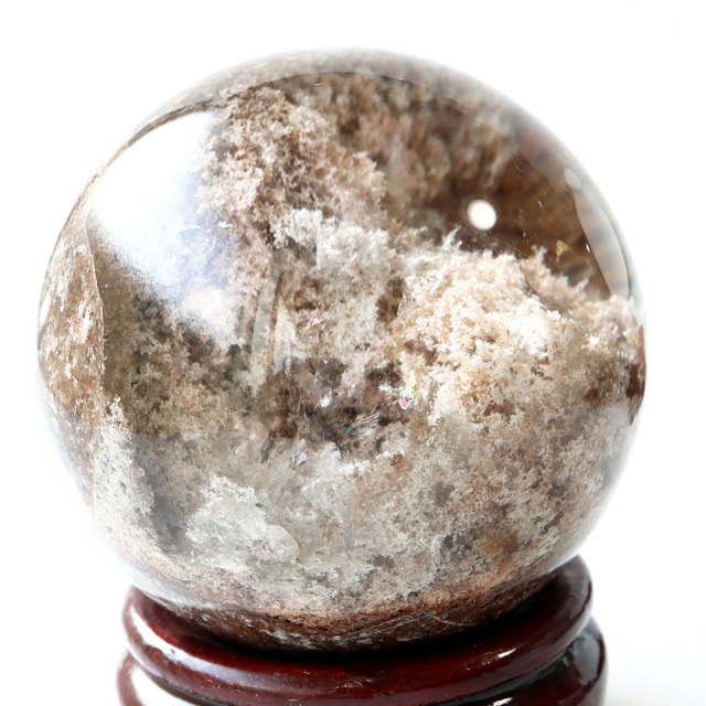 ガーデンクォーツ 庭園水晶 丸玉 台座付き 1点もの