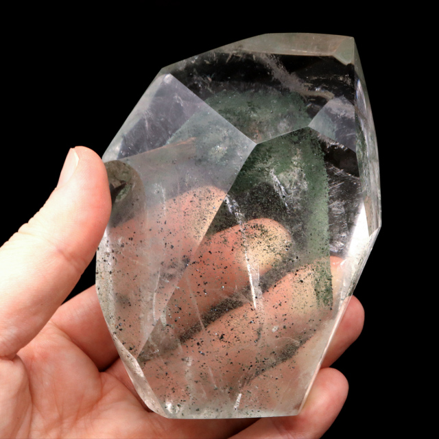ガーデンクォーツ 原石 ブラジル産 527g 1点物 幻影 グリーン ファントム 浄化 庭園水晶 置物 置き物 天然石 パワーストーン