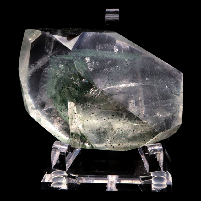 ガーデンクォーツ 原石 ブラジル産 527g 1点物 幻影 グリーン ファントム 浄化 庭園水晶 置物 置き物 天然石 パワーストーン