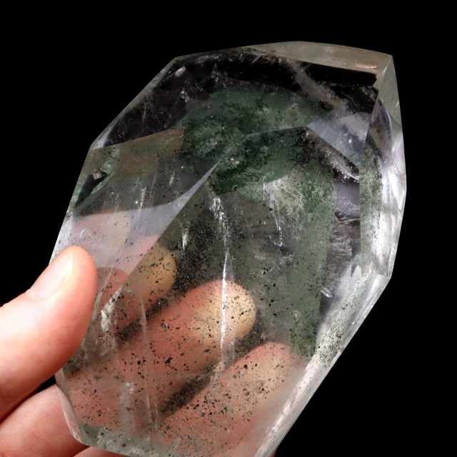 ガーデンクォーツ 原石 ブラジル産 527g 1点物 幻影 グリーン ファントム 浄化 庭園水晶 置物 置き物 天然石 パワーストーン
