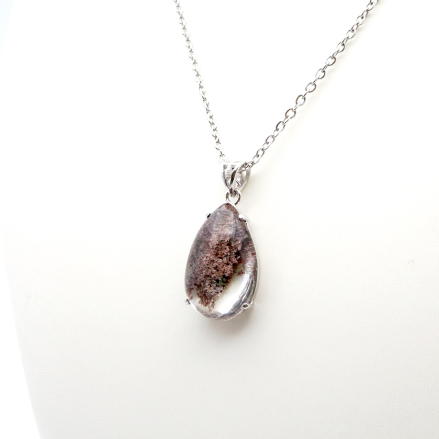 ガーデンクォーツ ペンダント 庭園 水晶 天然石 パワーストーン ネックレス 1点物 Silver925 自然の芸術