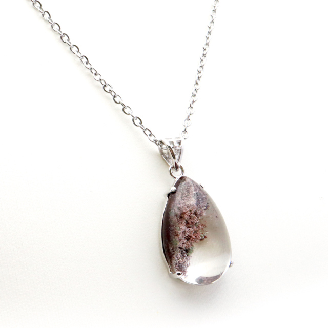 ガーデンクォーツ ペンダント 庭園 水晶 天然石 パワーストーン ネックレス 1点物 Silver925 自然の芸術