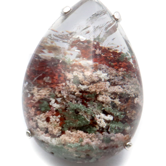 ガーデンクォーツ ペンダント 庭園 水晶 天然石 パワーストーン ネックレス 1点物 Silver925 自然の芸術