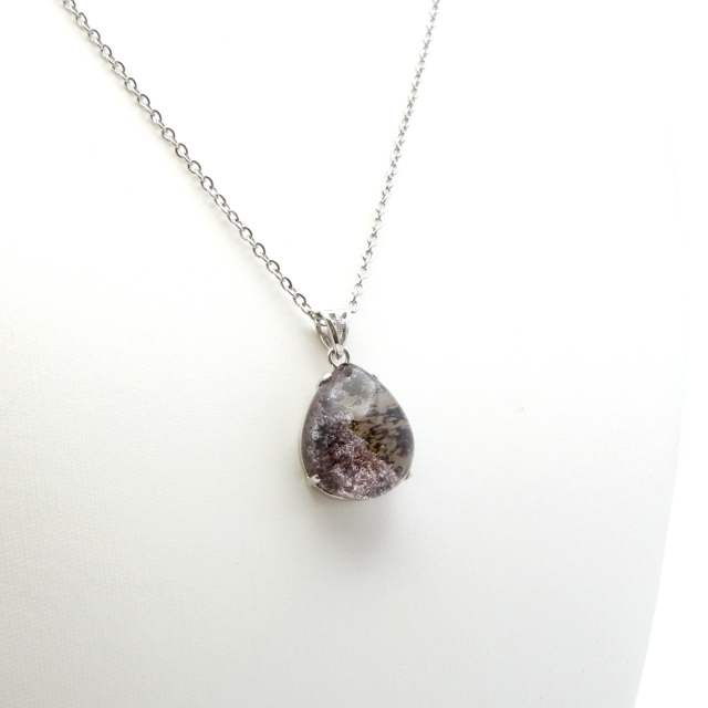 ガーデンクォーツ ペンダント 庭園 水晶 天然石 パワーストーン ネックレス 1点物 Silver925 自然の芸術