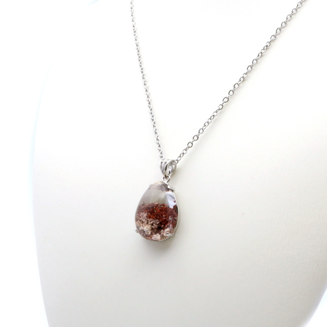ガーデンクォーツ ペンダント 庭園 水晶 天然石 パワーストーン ネックレス 1点物 Silver925 自然の芸術