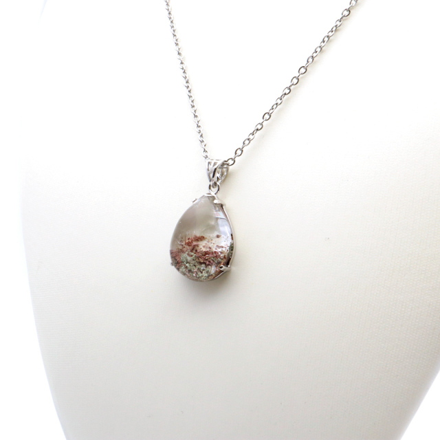 ガーデンクォーツ ペンダント 庭園 水晶 天然石 パワーストーン ネックレス 1点物 Silver925 自然の芸術
