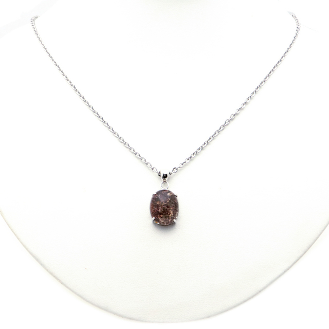 ガーデンクォーツ ペンダント 庭園 水晶 天然石 ネックレス 1点物 Silver925 自然の芸術