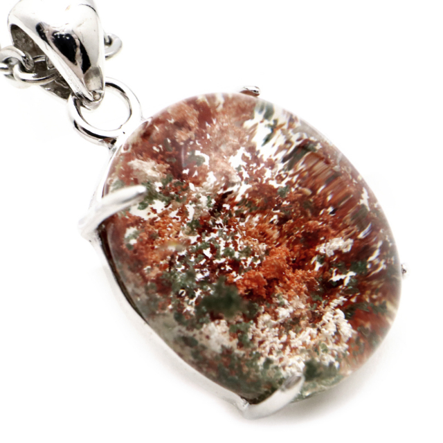 ガーデンクォーツ ペンダント 庭園 水晶 天然石 ネックレス 1点物 Silver925 自然の芸術