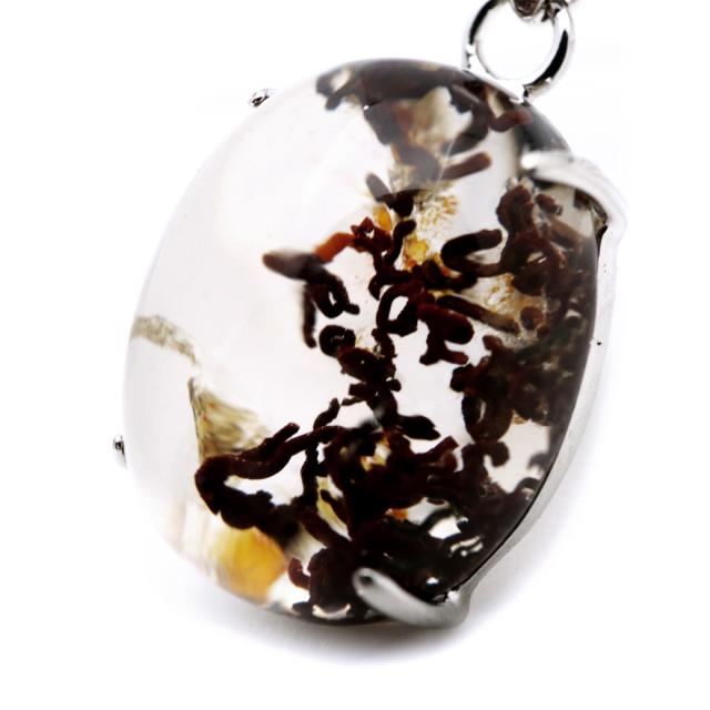 ガーデンクォーツ ペンダント 庭園 水晶 天然石 ネックレス 1点物 Silver925 自然の芸術