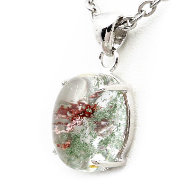 ガーデンクォーツ ペンダント 庭園 水晶 天然石 ネックレス 1点物 Silver925 自然の芸術
